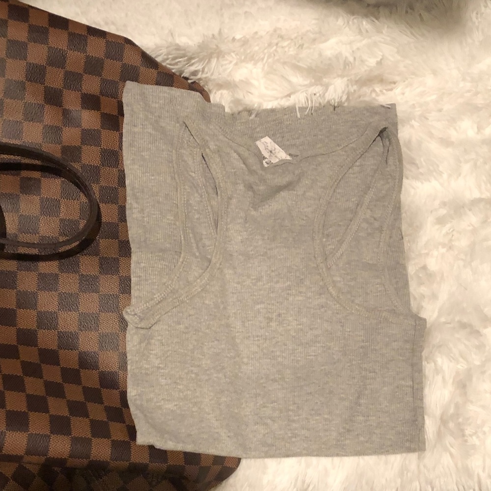 Light Gray Racerback Tank ♡ - Picture 4 of 4
